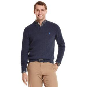 IZOD Men XXL V‑Neck Pullover Sweater NWT Cotton Blend Navy